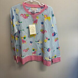 The Beaufort Bonnet Company Cassidy Crewneck In Party On Party Animal size 7 NWT